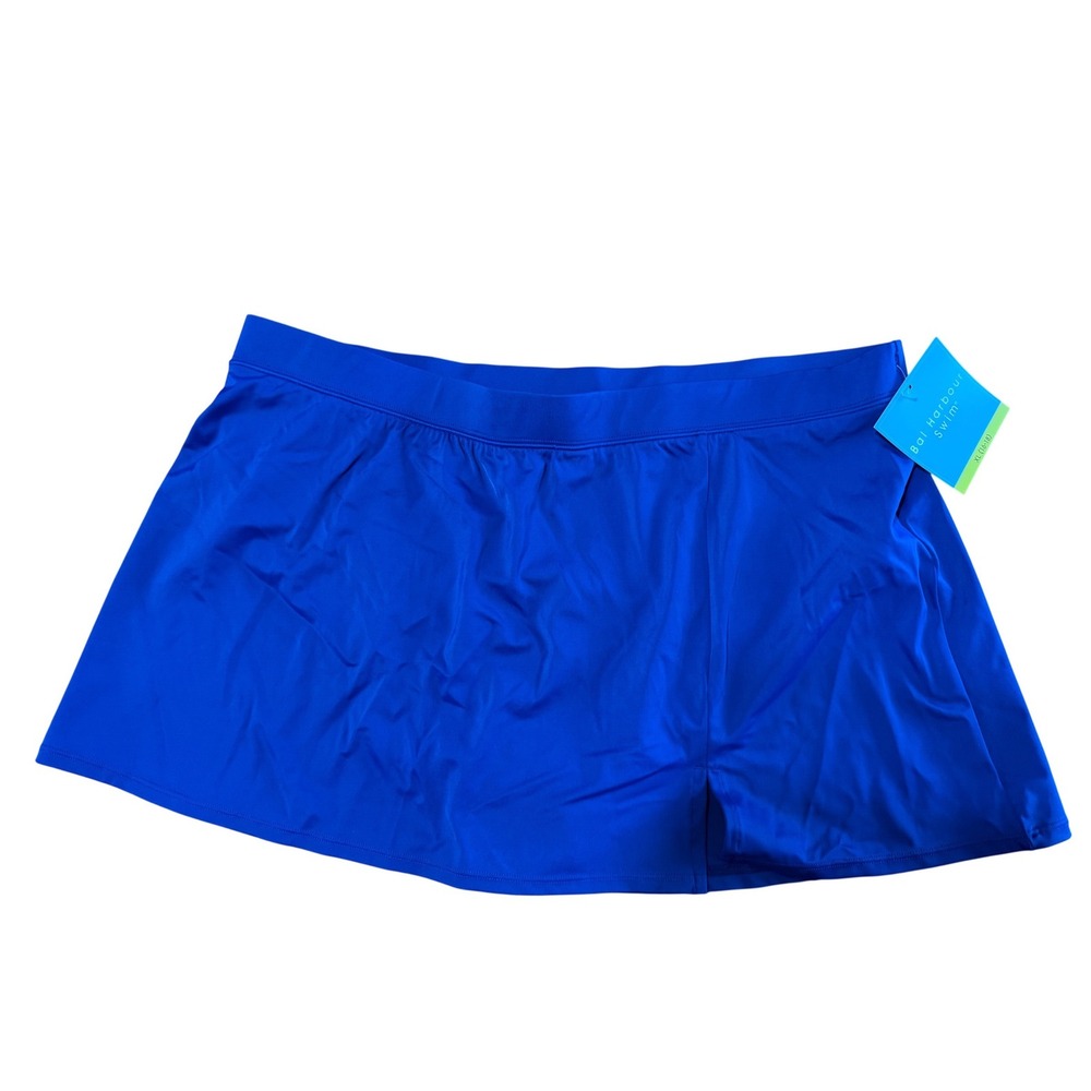 Bal Harbour Swim Blue Tummy Control Skirted Swim Bottom XL 40000007